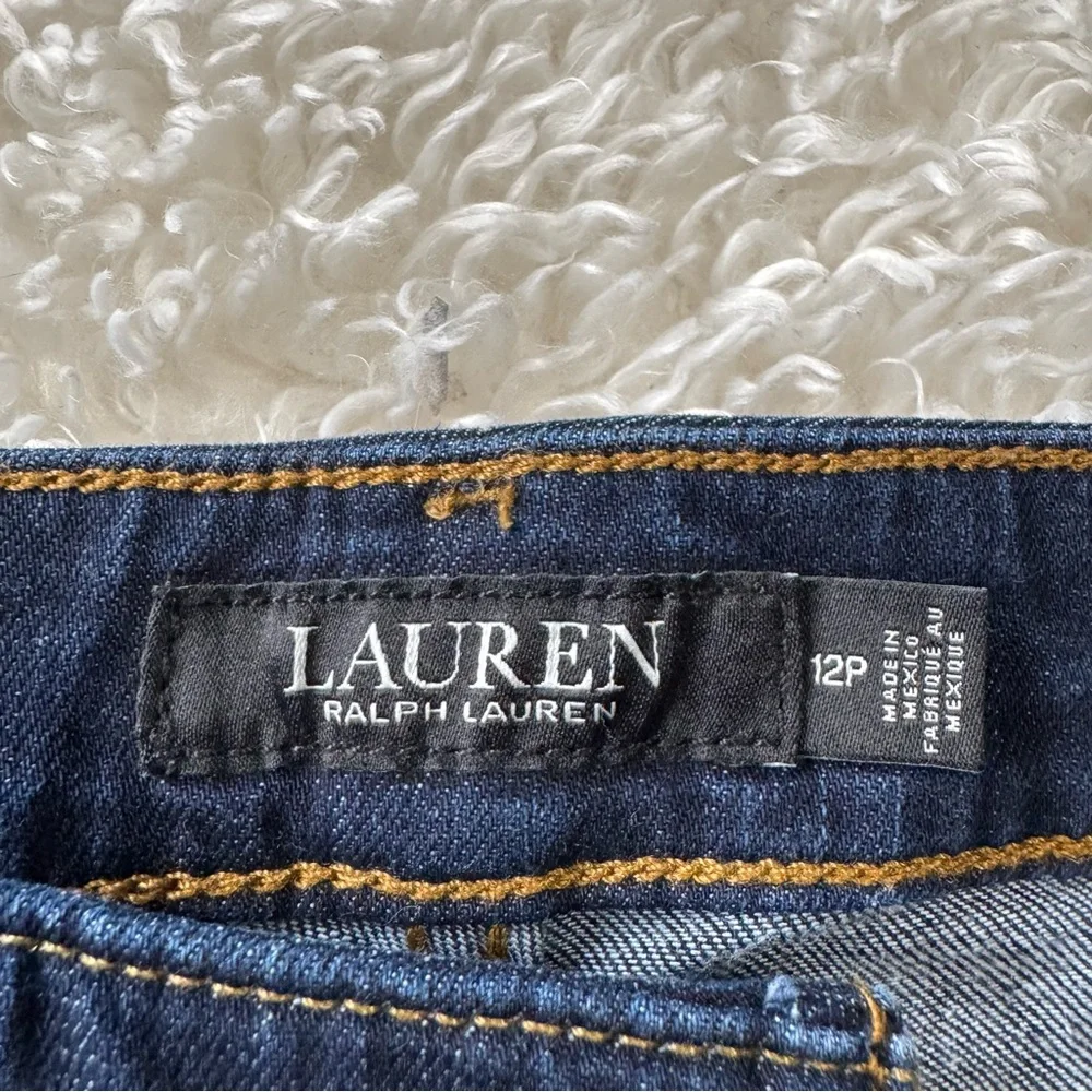 Lauren Ralph Lauren Dark Wash Jeans Denim Straight Leg Size 12 Petite 29” inseam - Picture 14 of 14